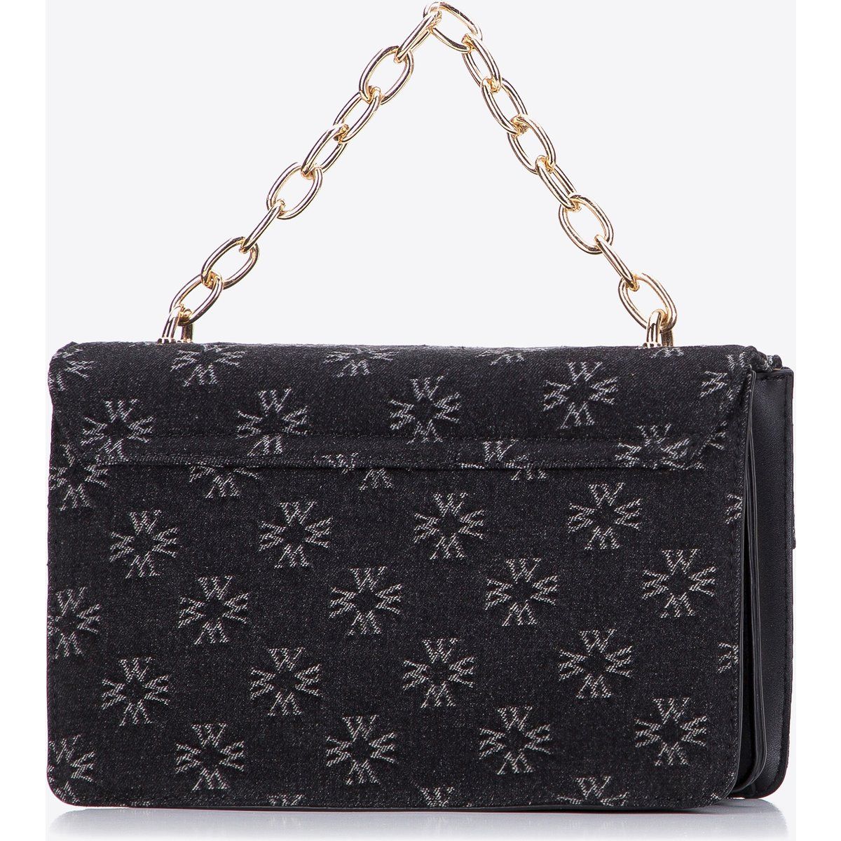 Monogramm-Denim-Tasche mit Klappe