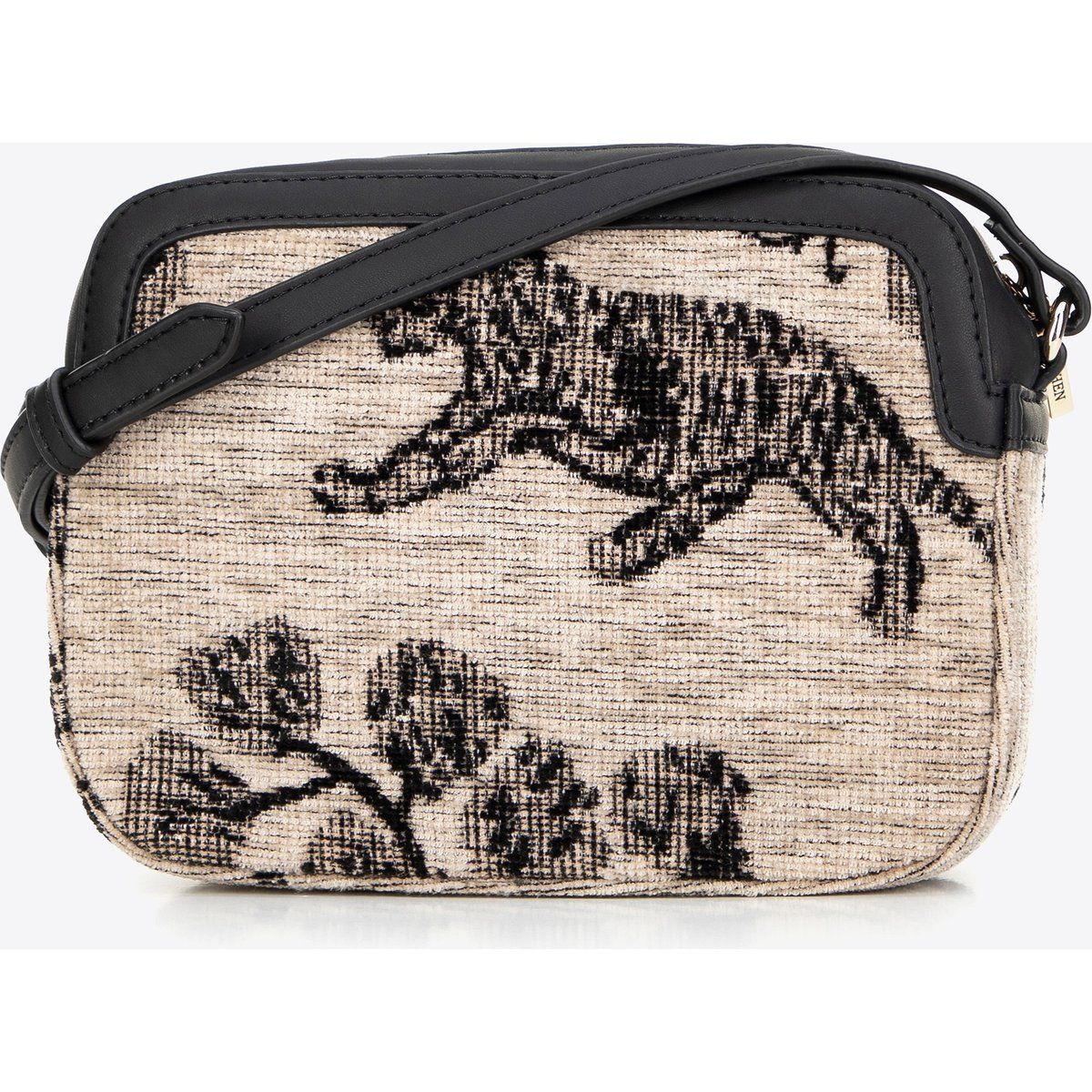 Umhängetasche aus Jacquard mit Tiermotiv