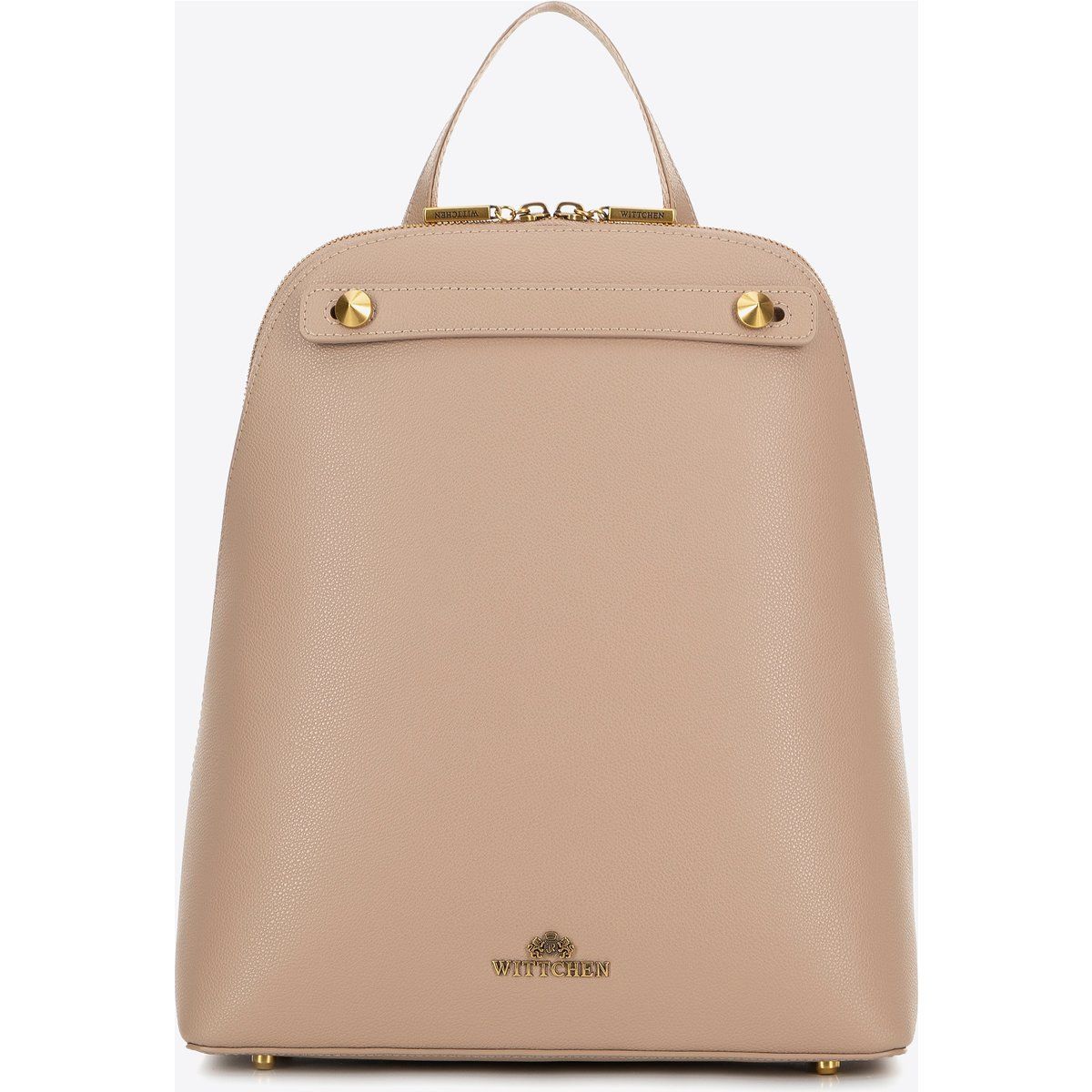 Eleganter Lederrucksack in Trapezform