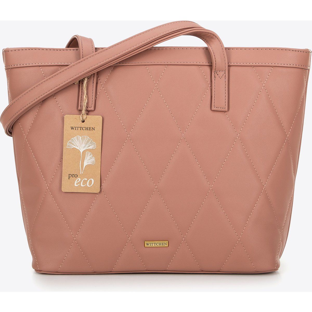 Eleganter gesteppter Shopper aus Kunstleder
