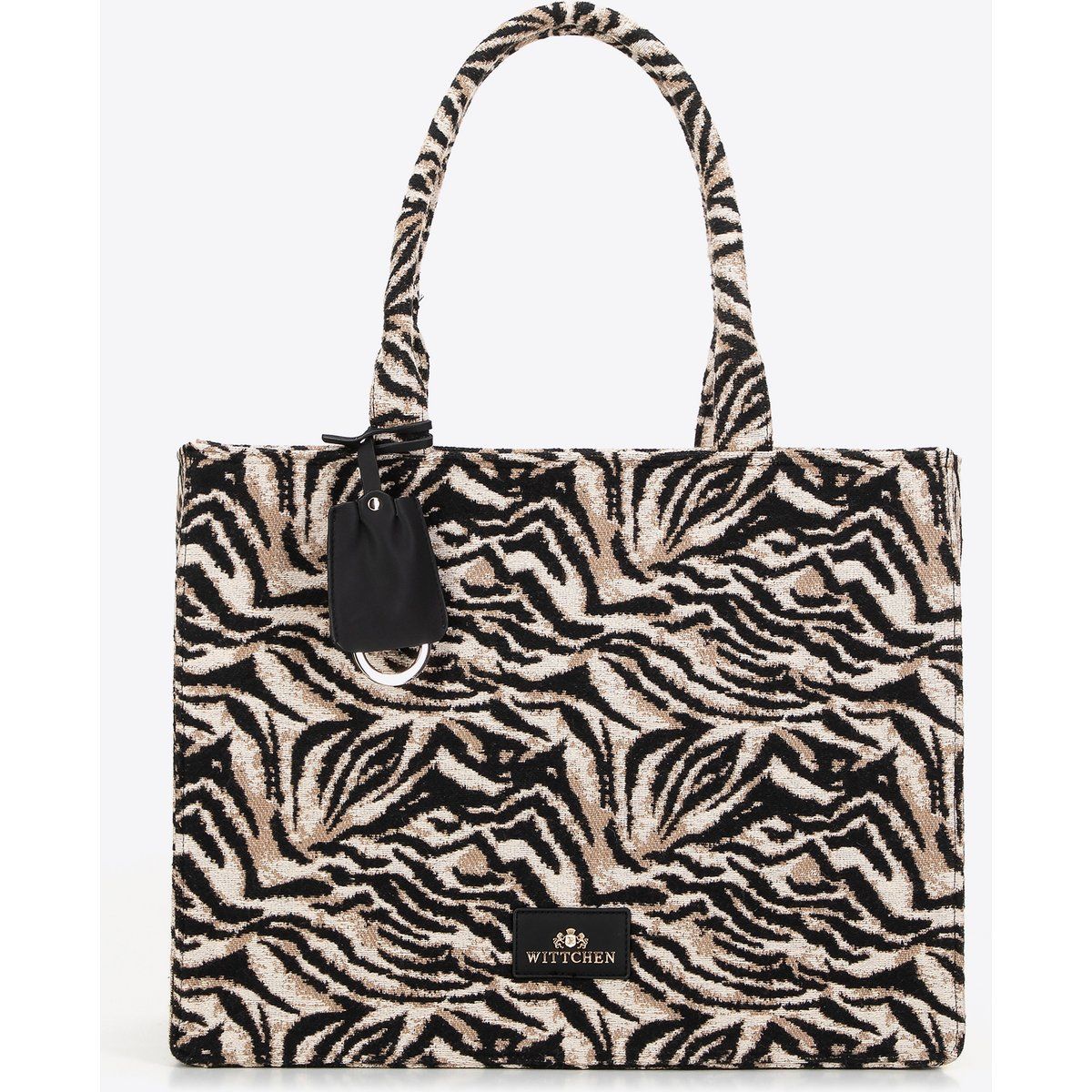 Shopper mit Zebra-Jacquardmuster