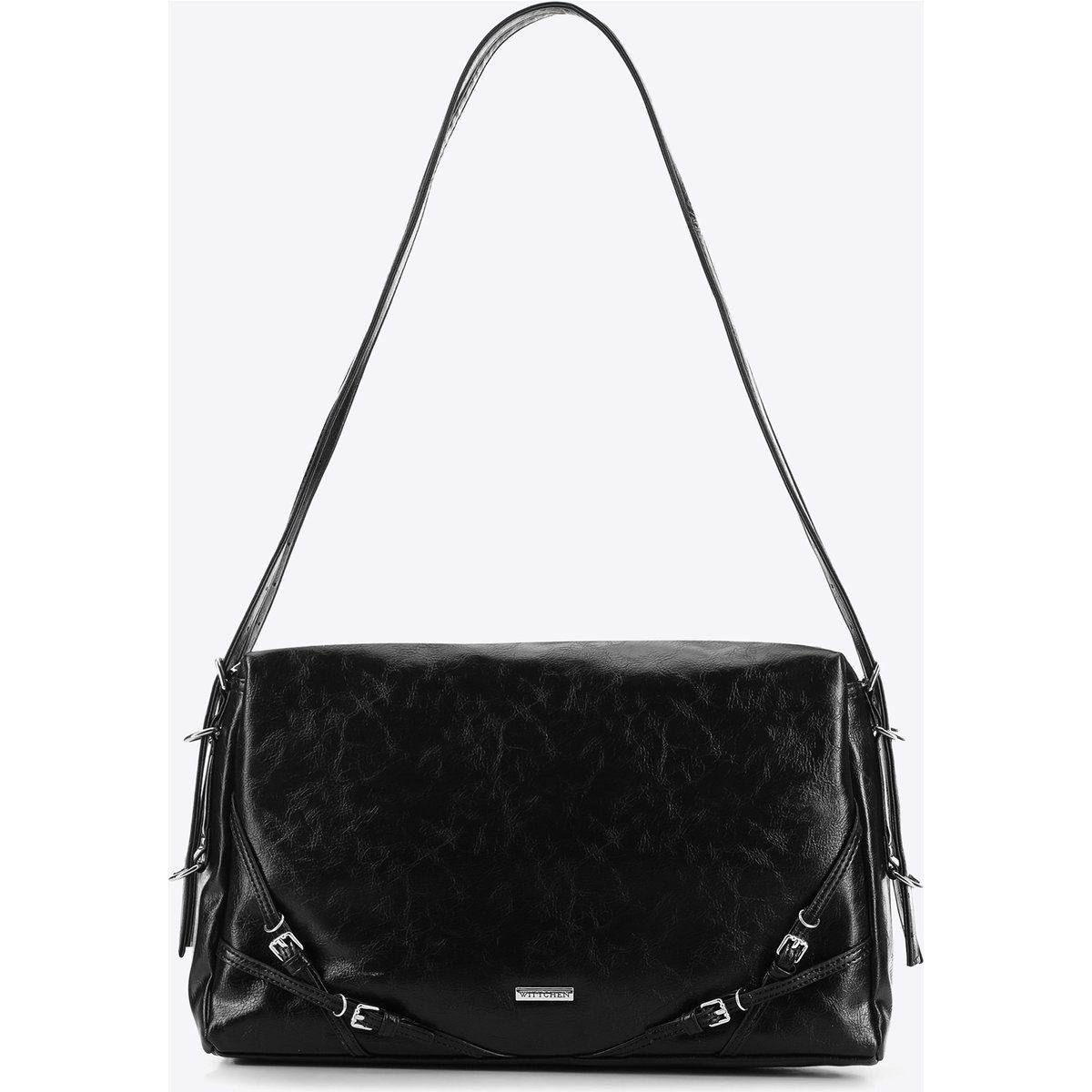 Moderne Shopper-Tasche mit dekorativen Schnallen