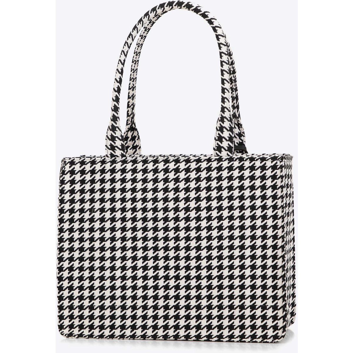 Elegante Shopper-Tasche mit Hahnentritt-Muster