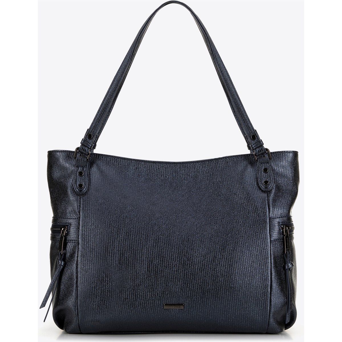 Glänzende Shopper-Tasche aus Kunstleder