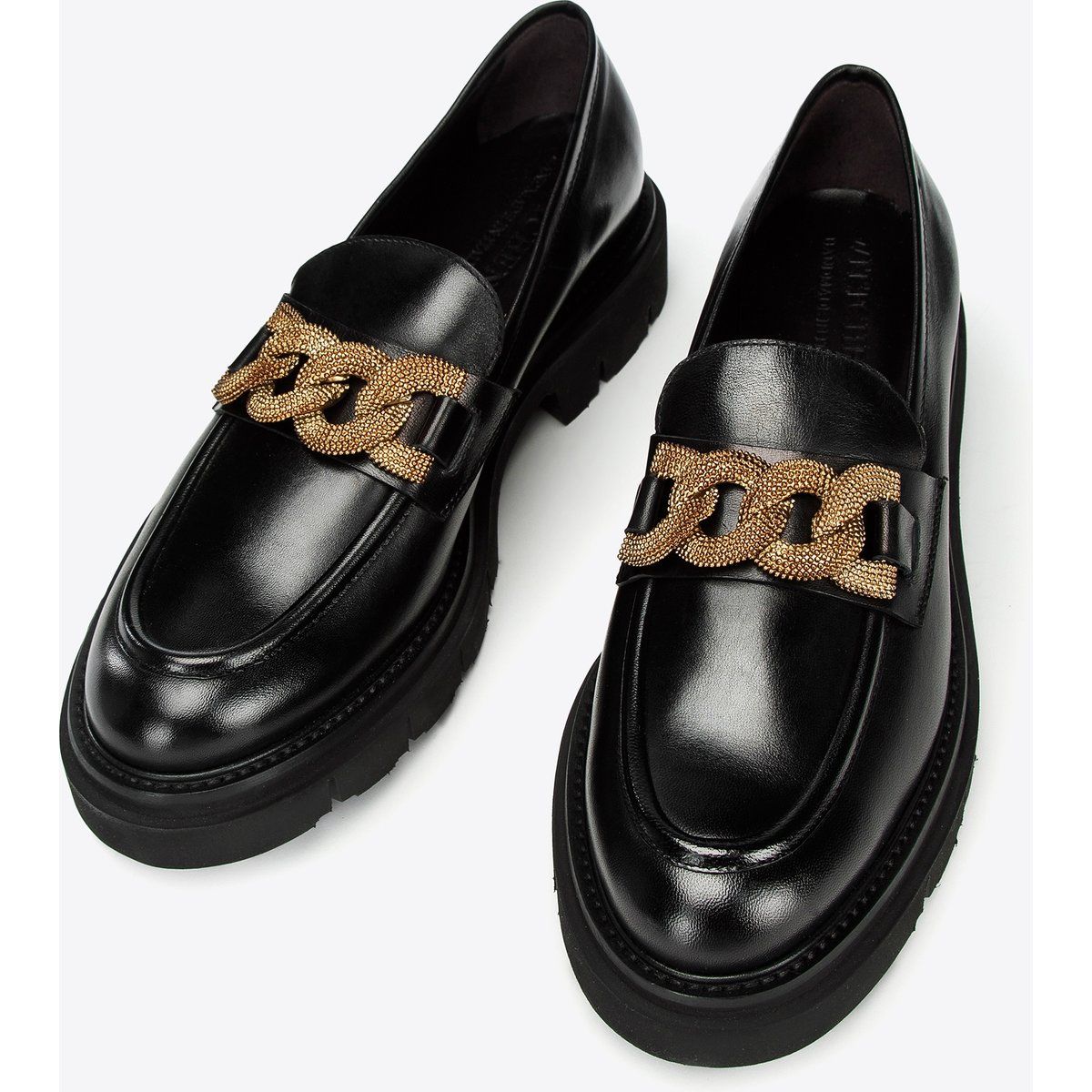 Plateau-Loafer mit dekorativer Kette