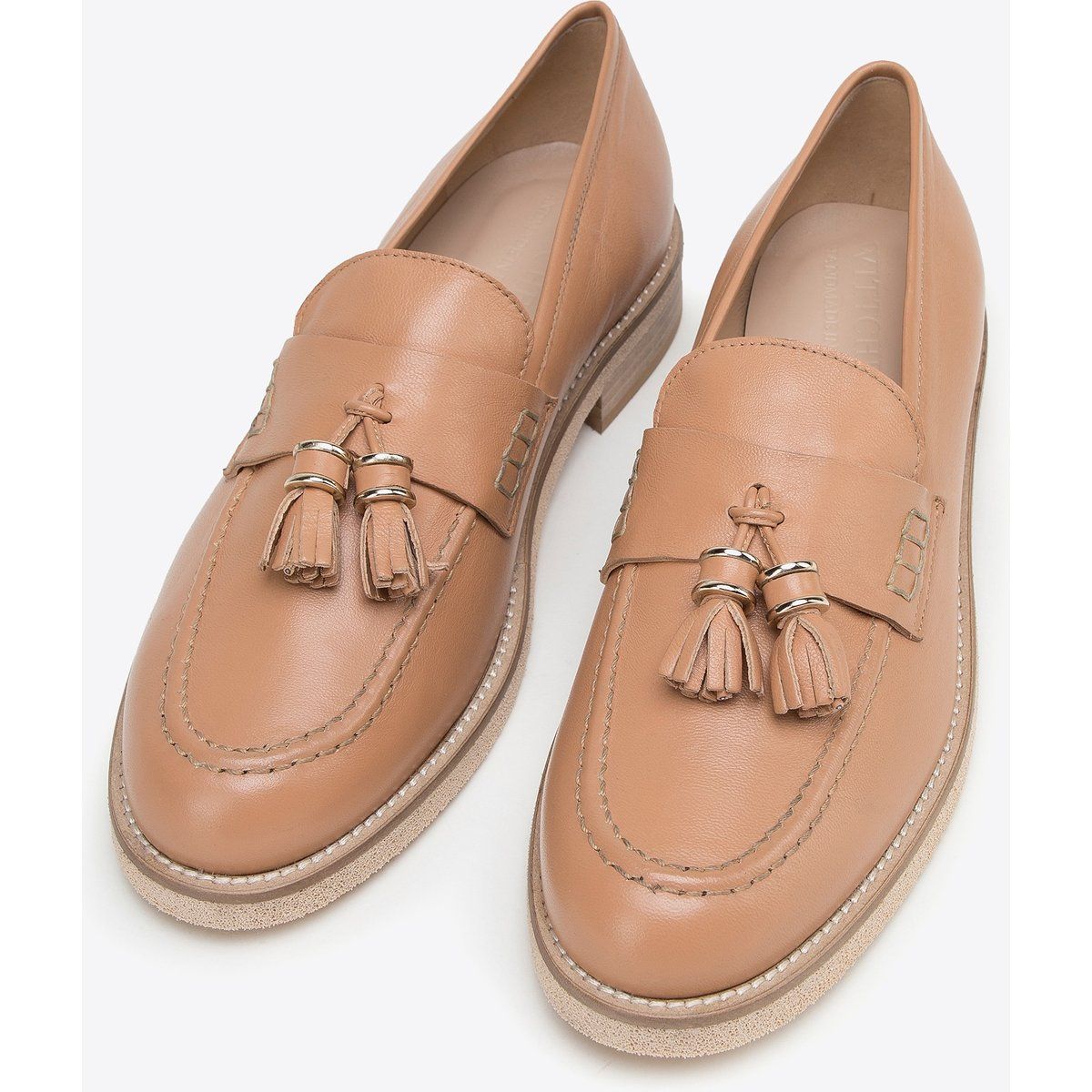Plateau-Loafer mit Lederquasten