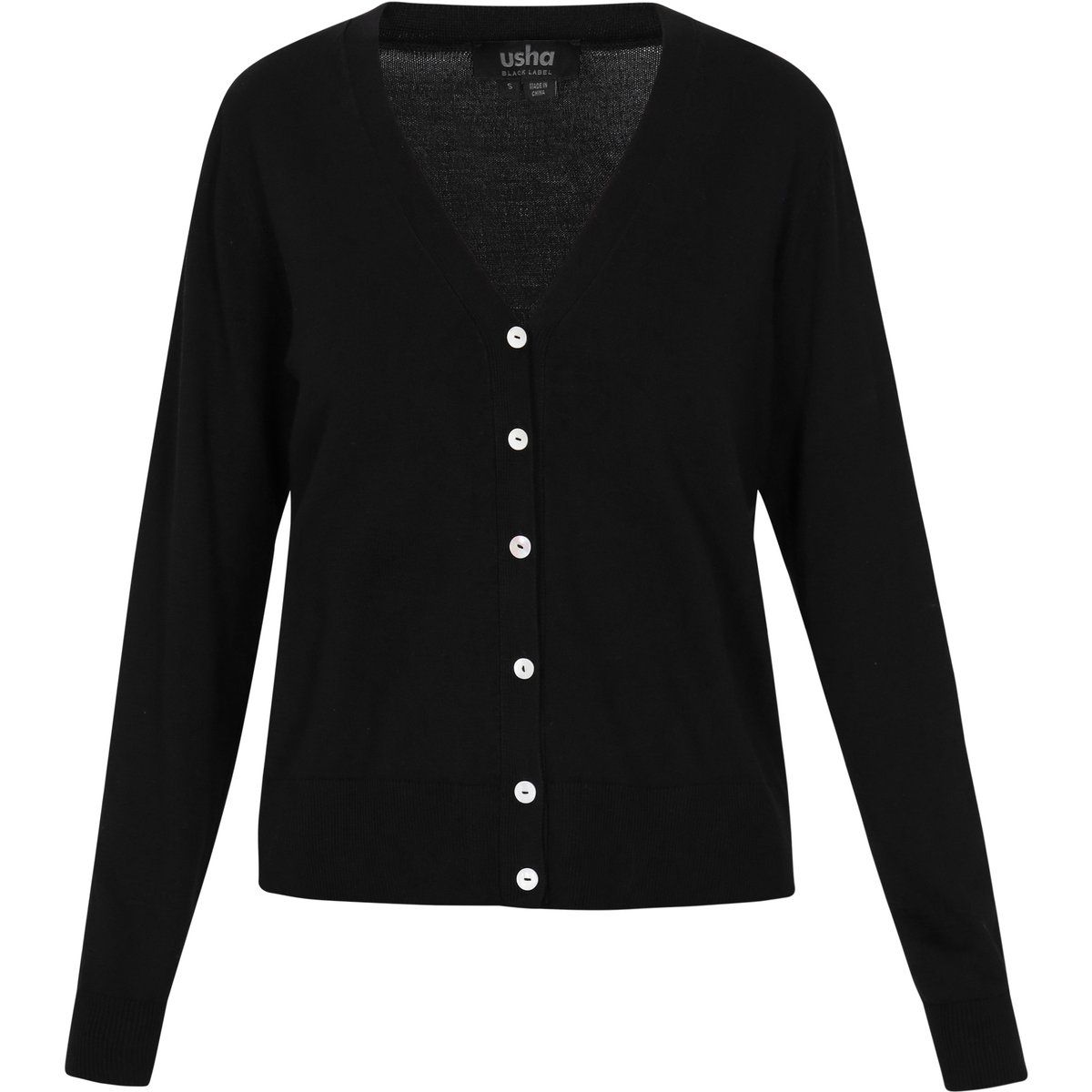 Essenzielle Strickjacke mit V-Ausschnitt