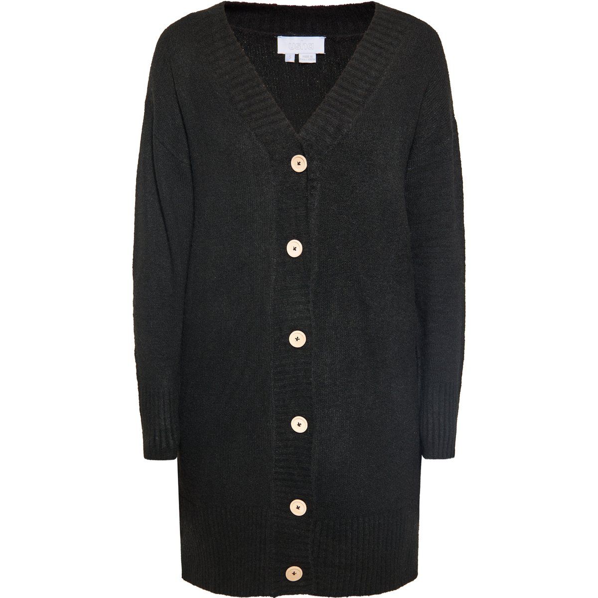 Lockerer Longline-Strickcardigan