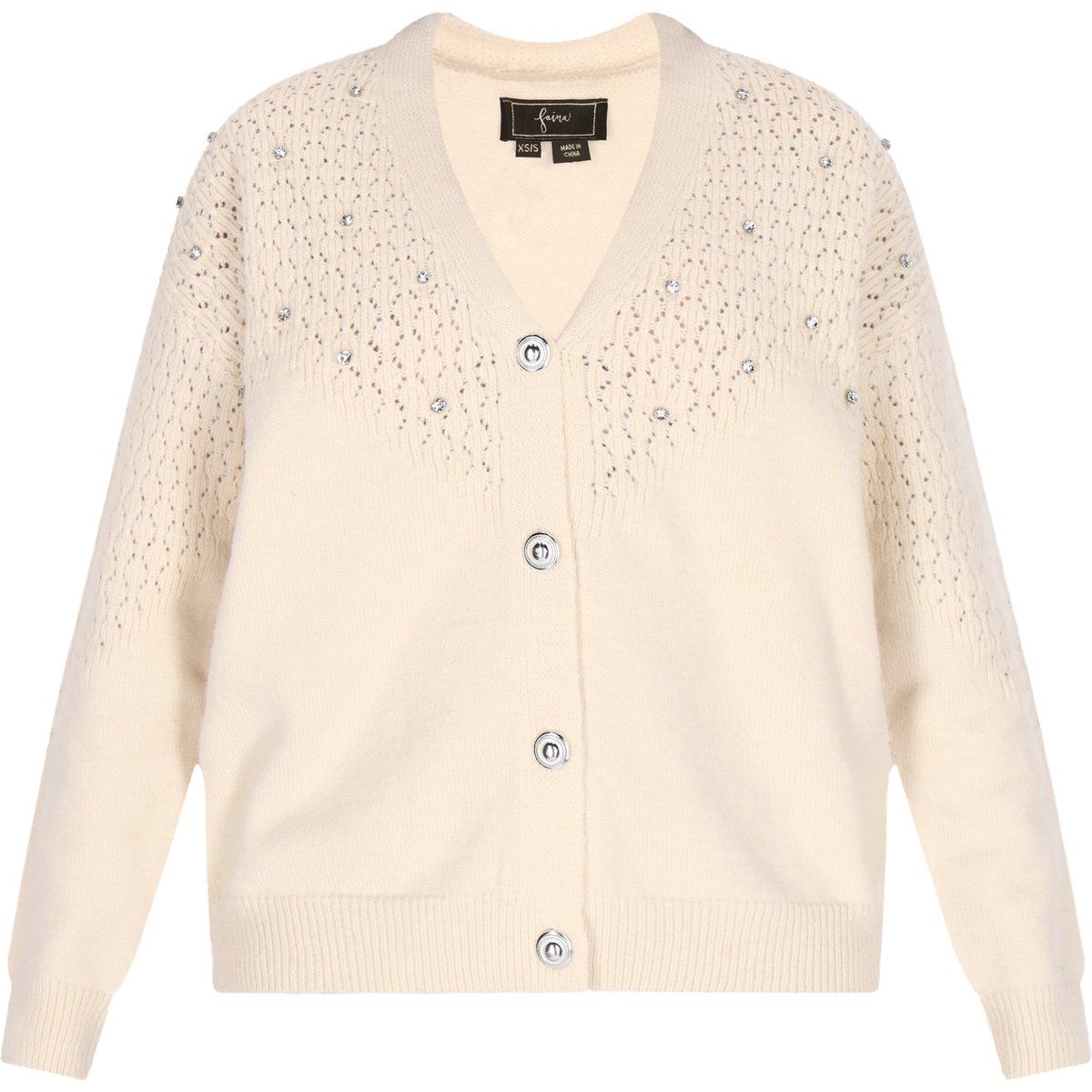 Eleganter Cardigan mit Lochmuster