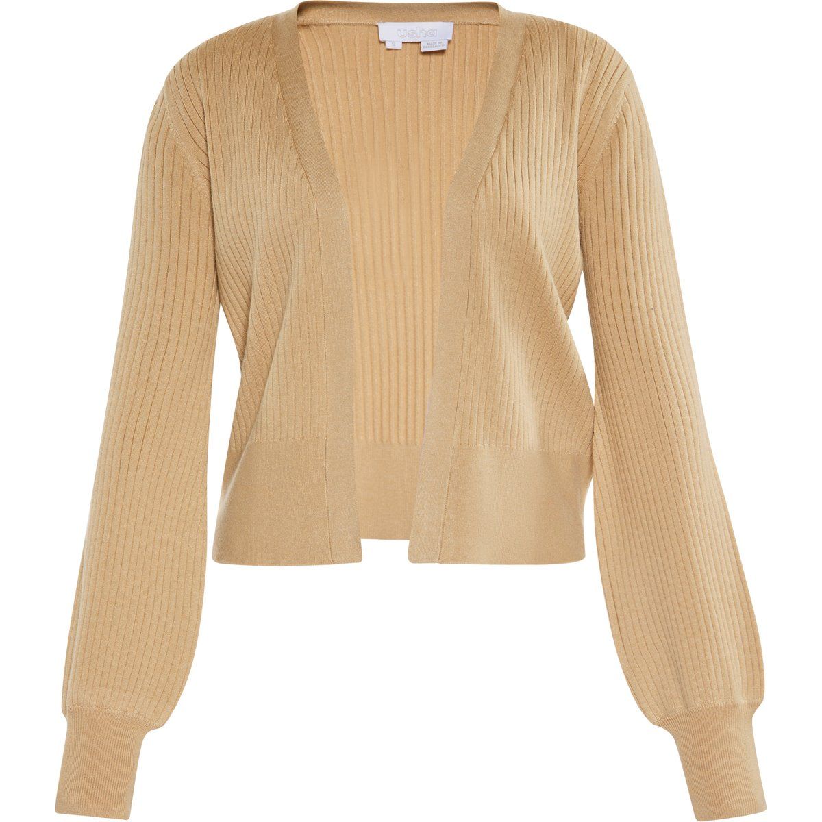 Minimalistischer gerippter Cardigan ohne Verschluss