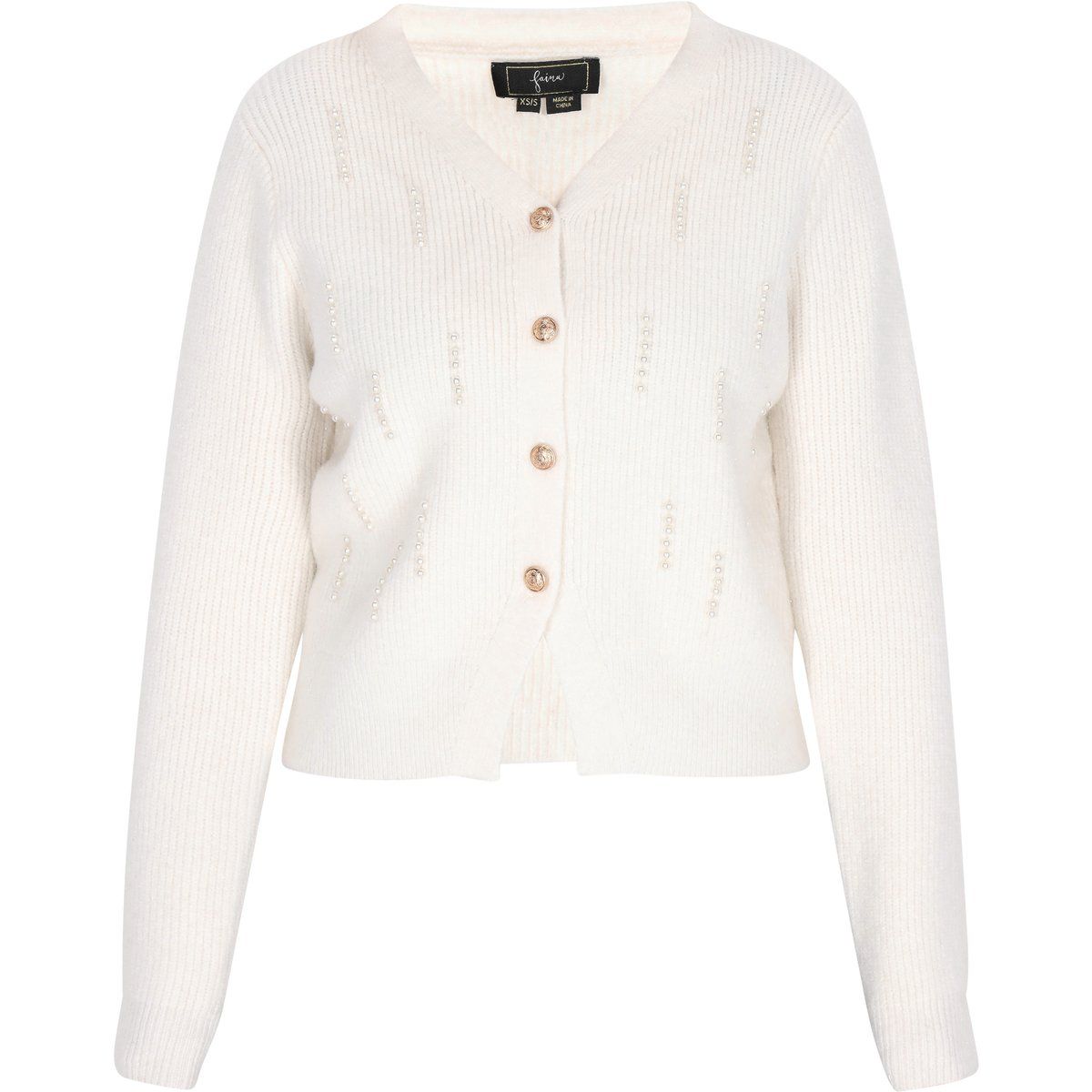 Strickjacke mit Perlenverzierung