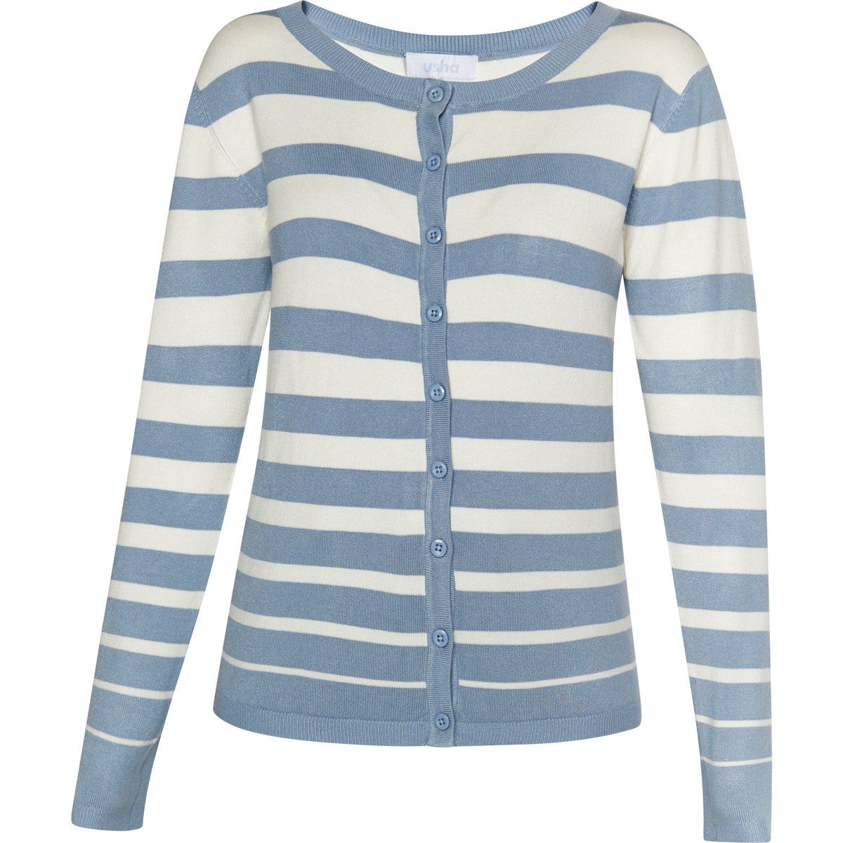 Maritime Strickjacke mit Knopfleiste