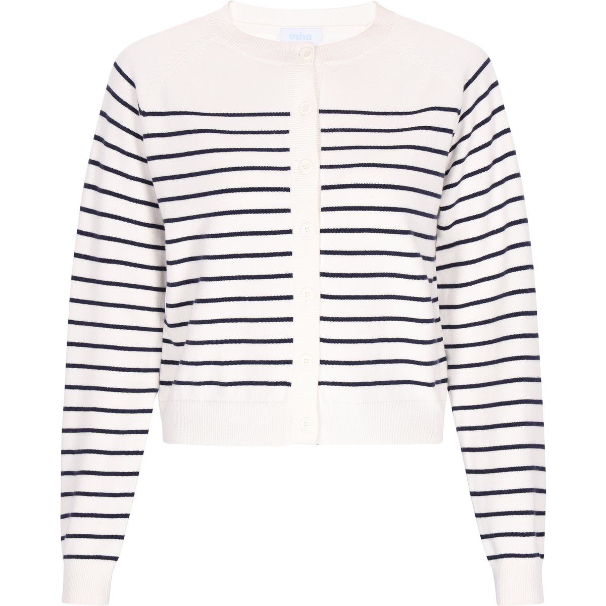 Gestreifter Cardigan mit Knopfleiste