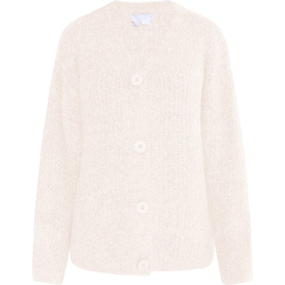 Oversized Rippstrick-Cardigan mit V-Ausschnitt