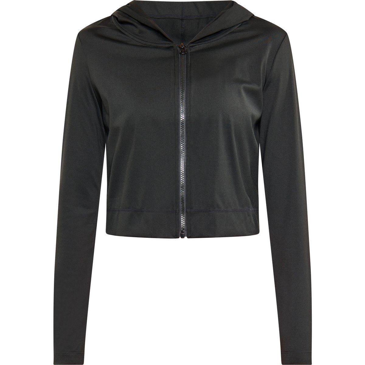 Kurze Full-Zip Sport-Kapuzenjacke