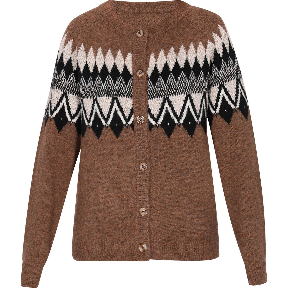 Strickjacke mit geometrischem Muster