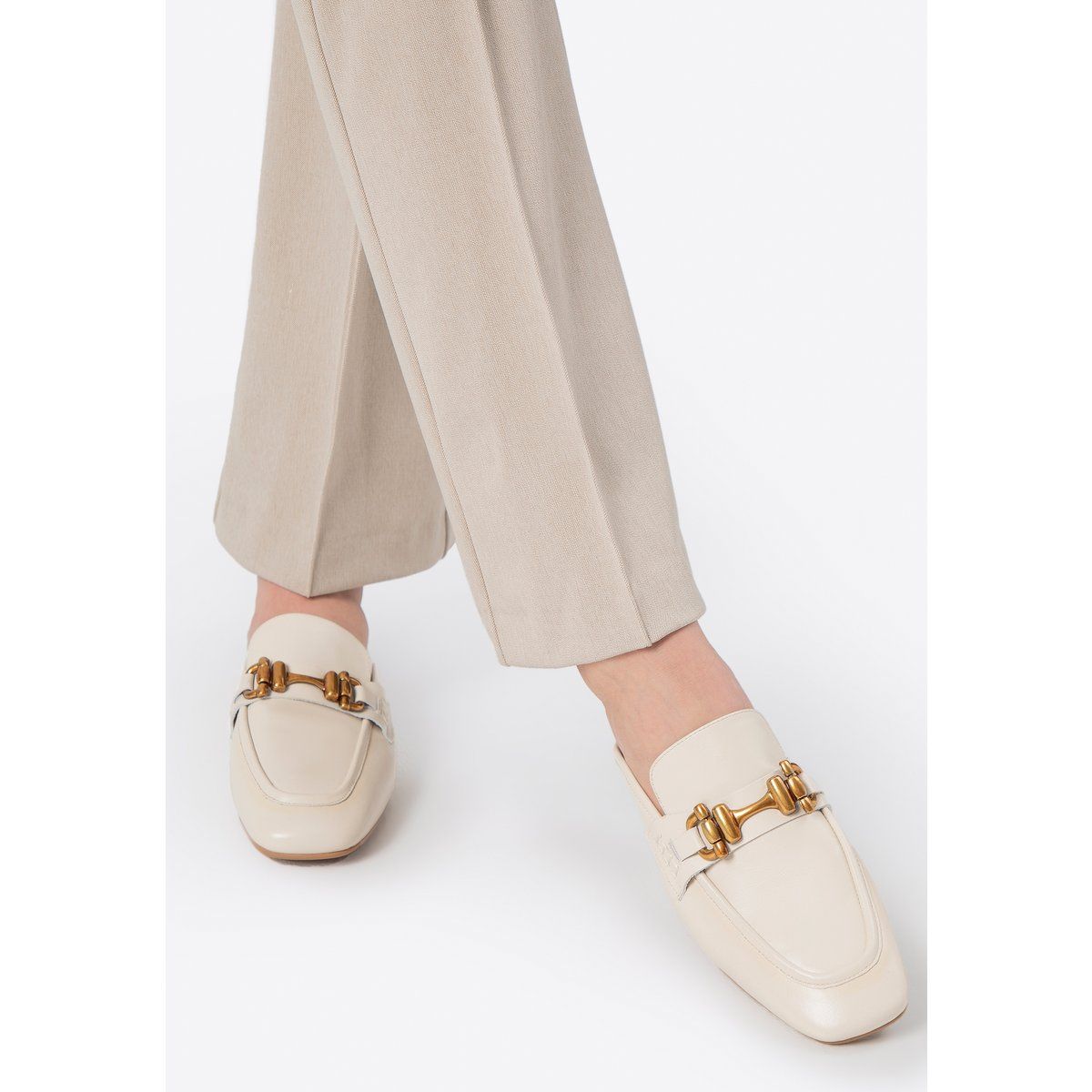 Elegante Leder-Loafer mit Schnalle