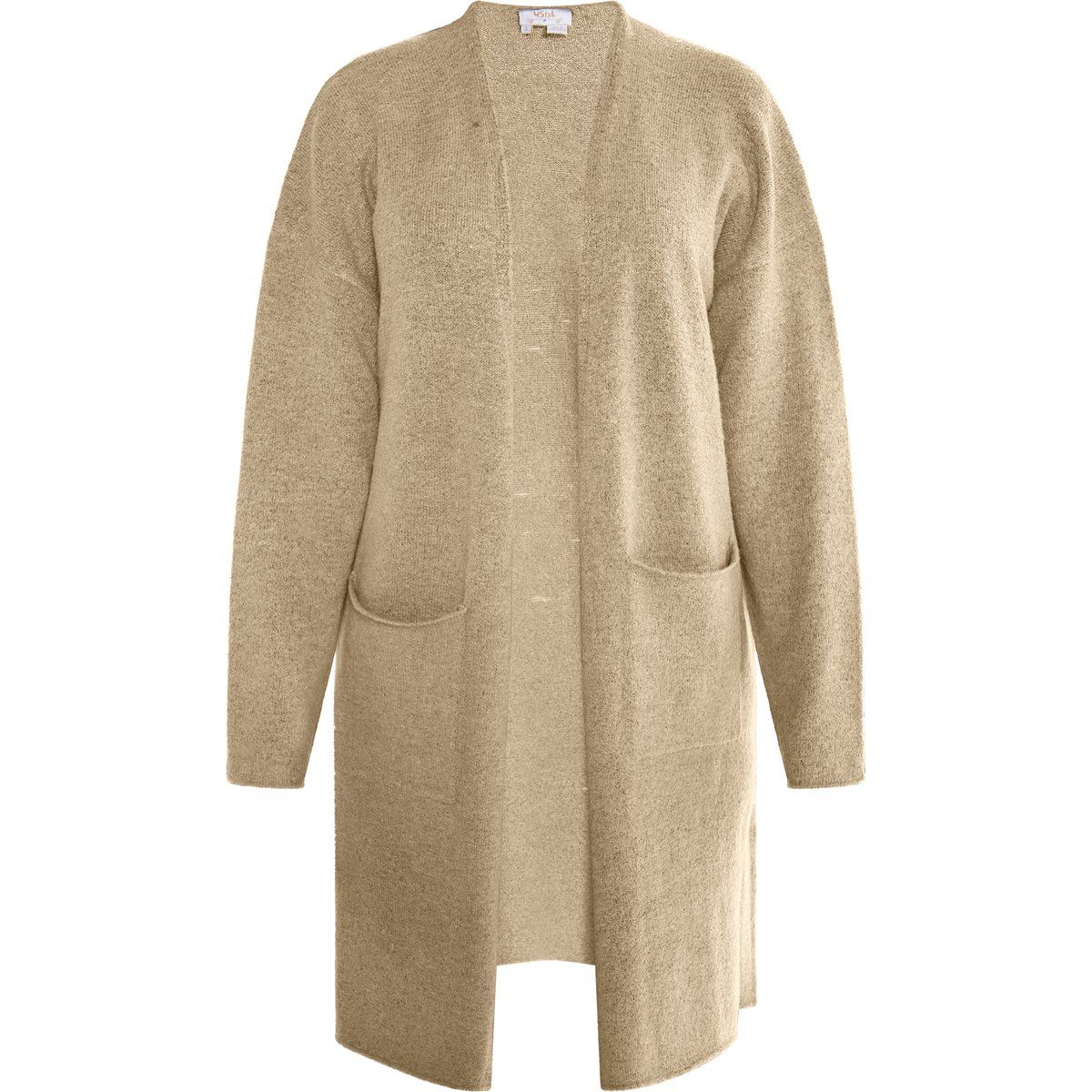 Minimalistischer Offener Langer Strickcardigan