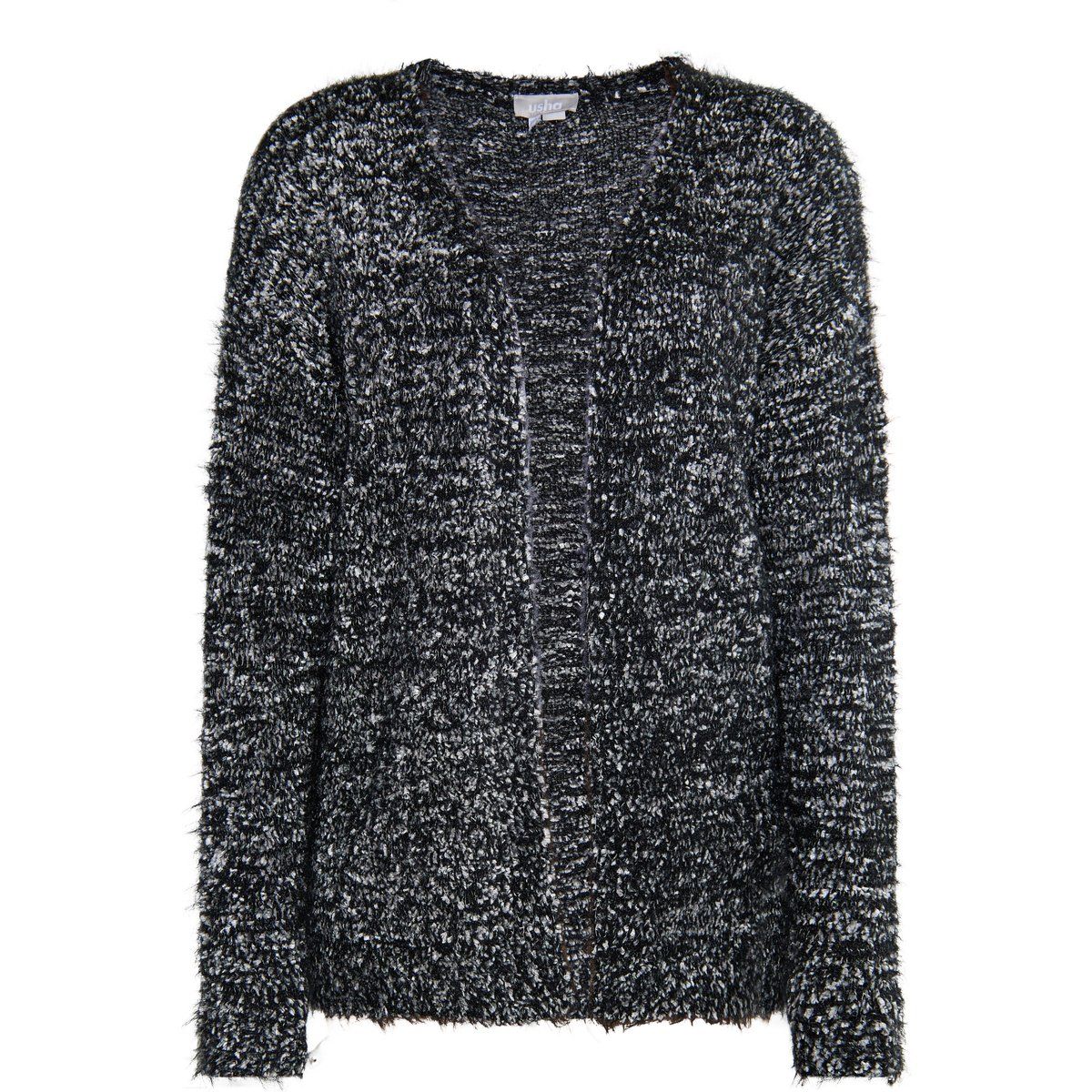 Strukturierter Strickcardigan mit offener Front