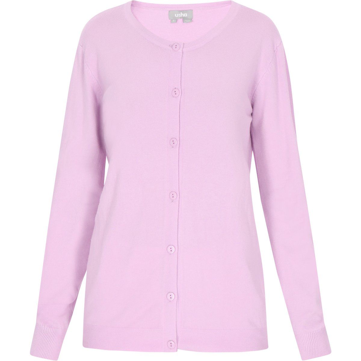 Klassische Strickjacke mit Rundhalsausschnitt