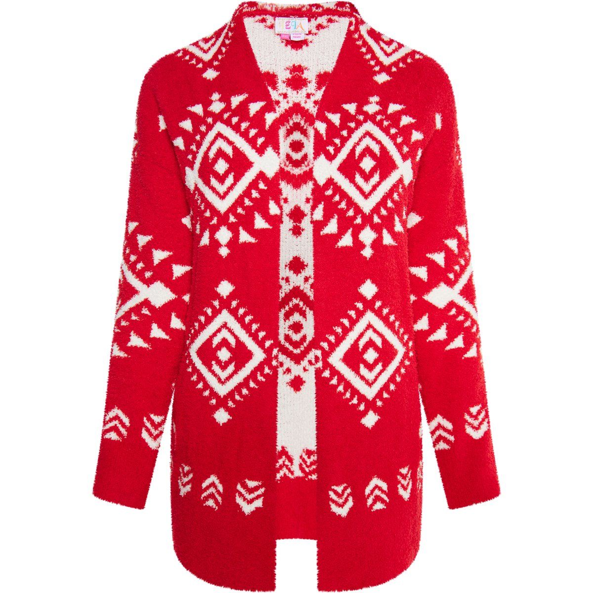 Oversized-Cardigan mit markantem Ethno-Muster
