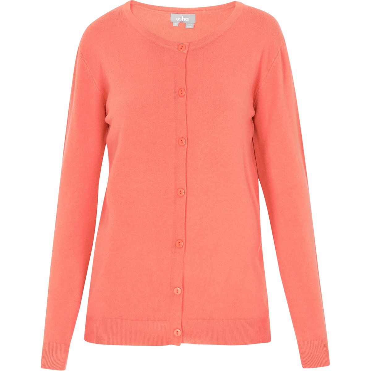 Klassische Strickjacke mit Rundhalsausschnitt