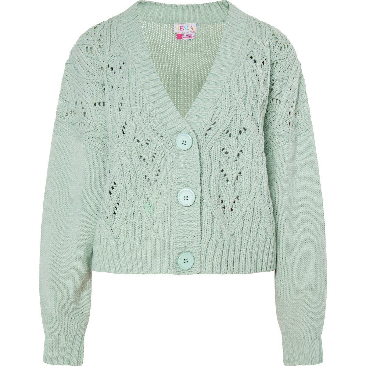 Verkürzter Strickcardigan mit V-Ausschnitt