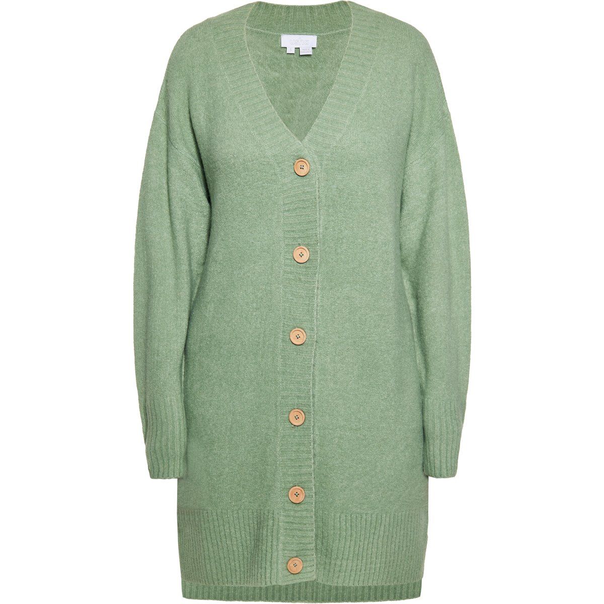 Longcardigan mit V-Ausschnitt