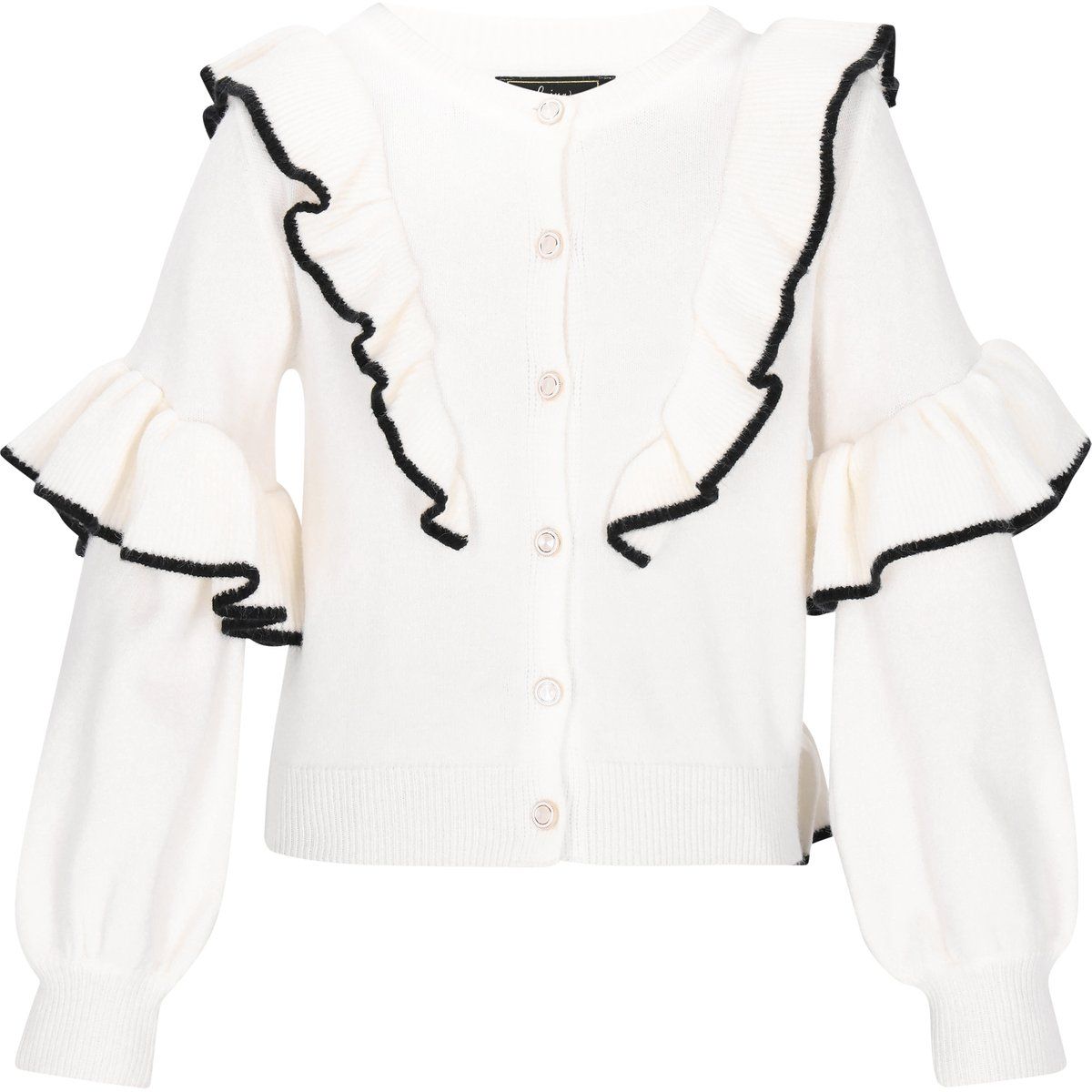 Elegante Strickjacke mit Rüschen