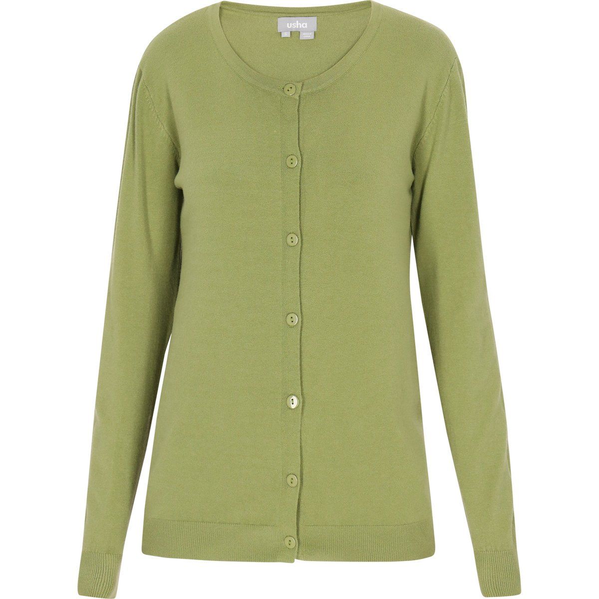 Klassische Strickjacke mit Rundhalsausschnitt