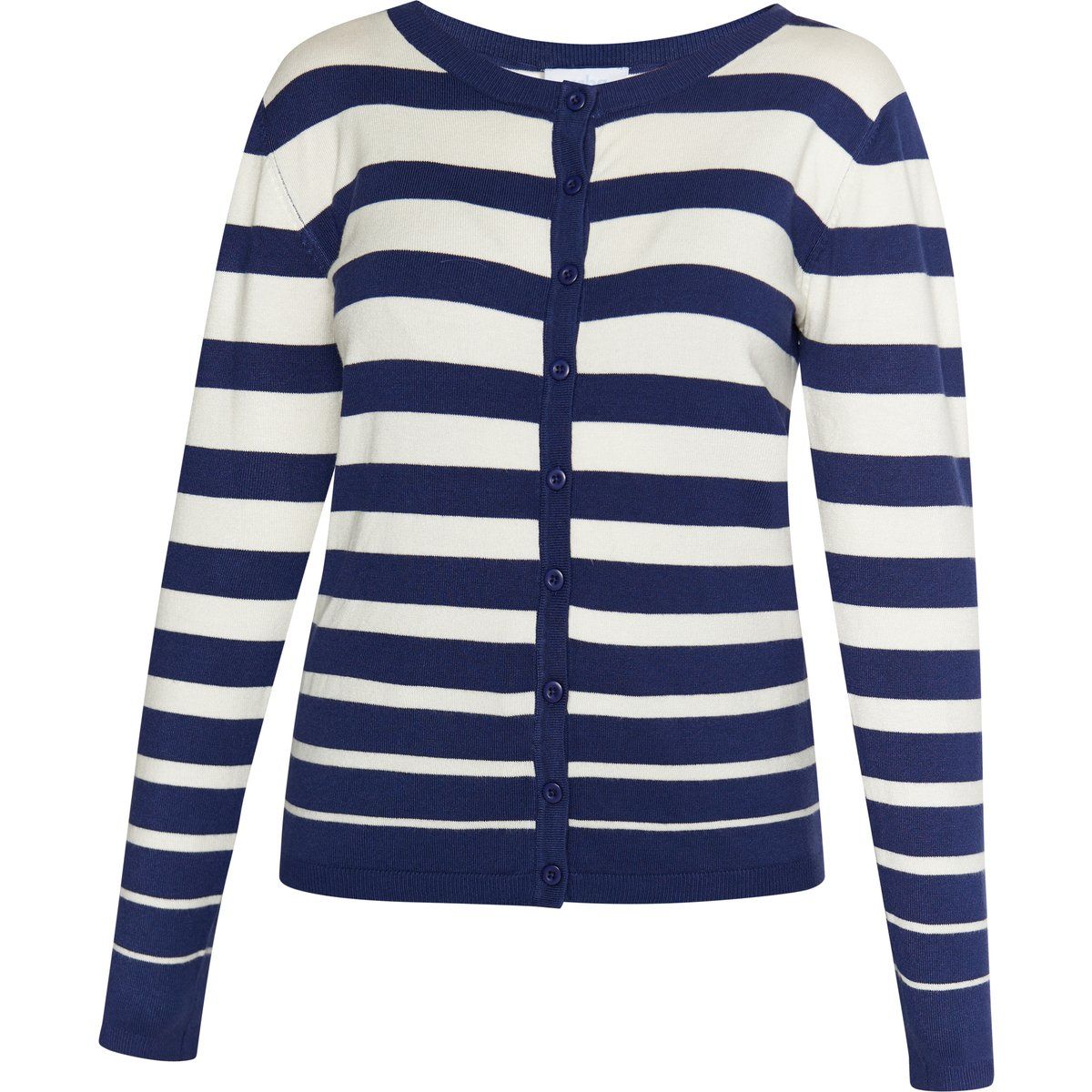 Maritimer Cardigan mit Streifenmuster