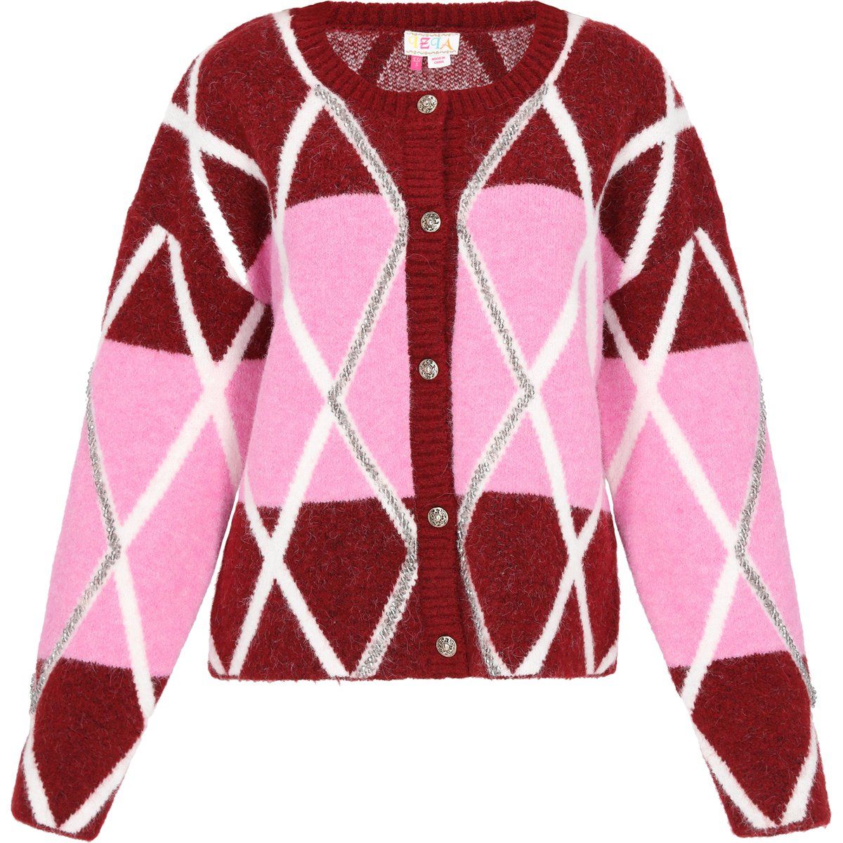 Strickjacke mit Argyle-Muster