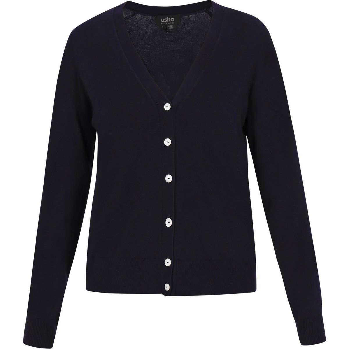 Klassischer V-Ausschnitt Cardigan mit Knöpfen