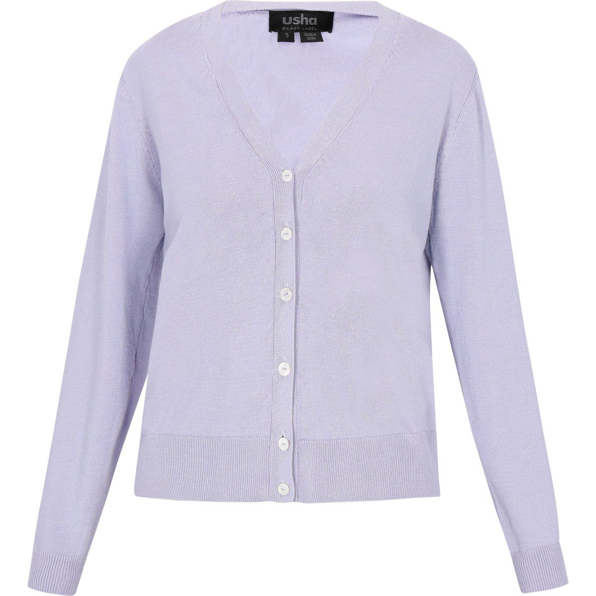 Klassische Strickjacke mit V-Ausschnitt