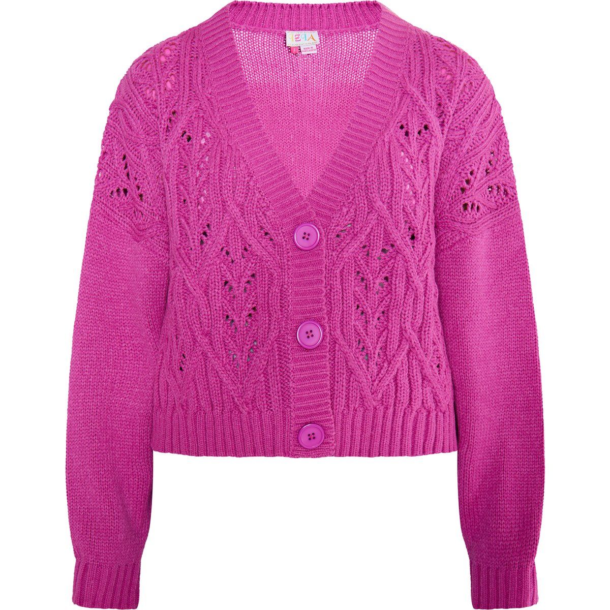 Kurzstrickjacke mit V-Ausschnitt