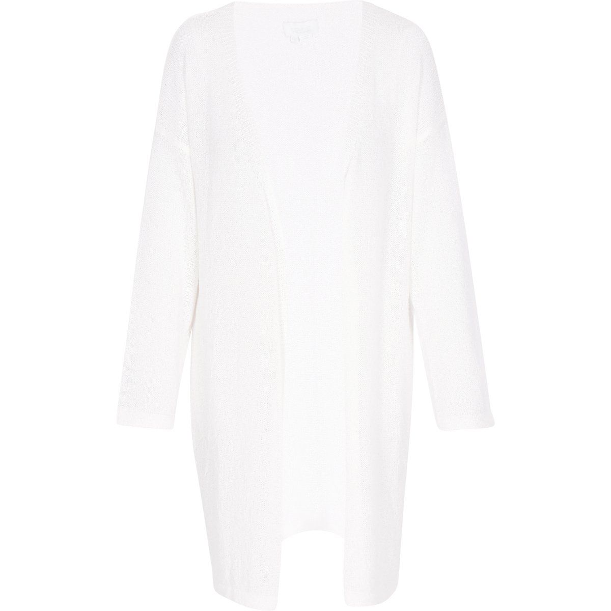 Lange Strickjacke mit offener Front