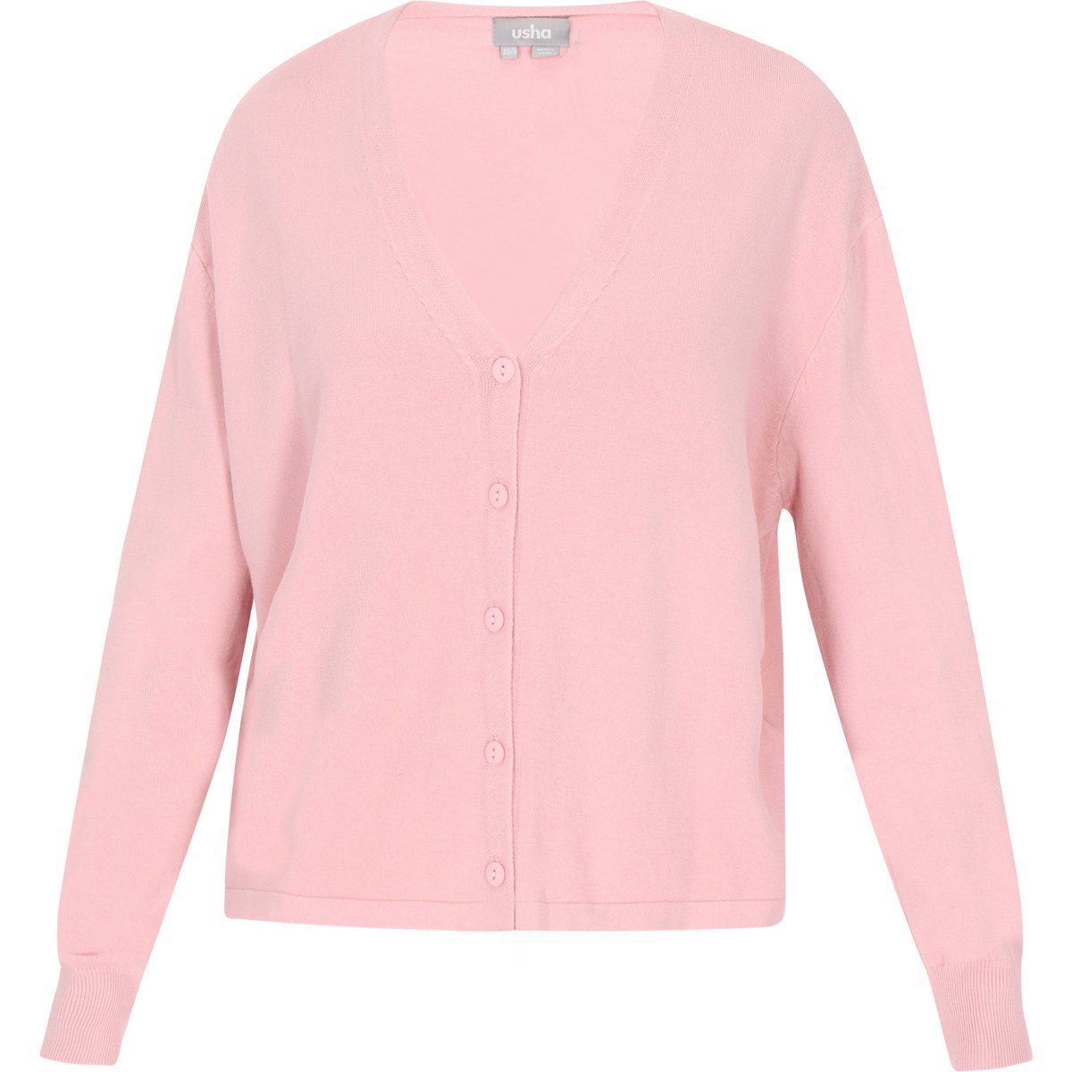 Klassische Strickjacke mit V-Ausschnitt