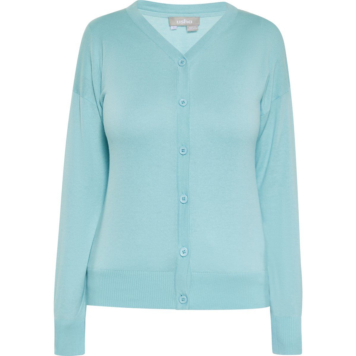 Klassischer Feinstrick-Cardigan mit V-Ausschnitt