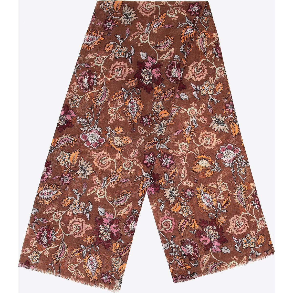 Leichter Schal mit Blumenmuster