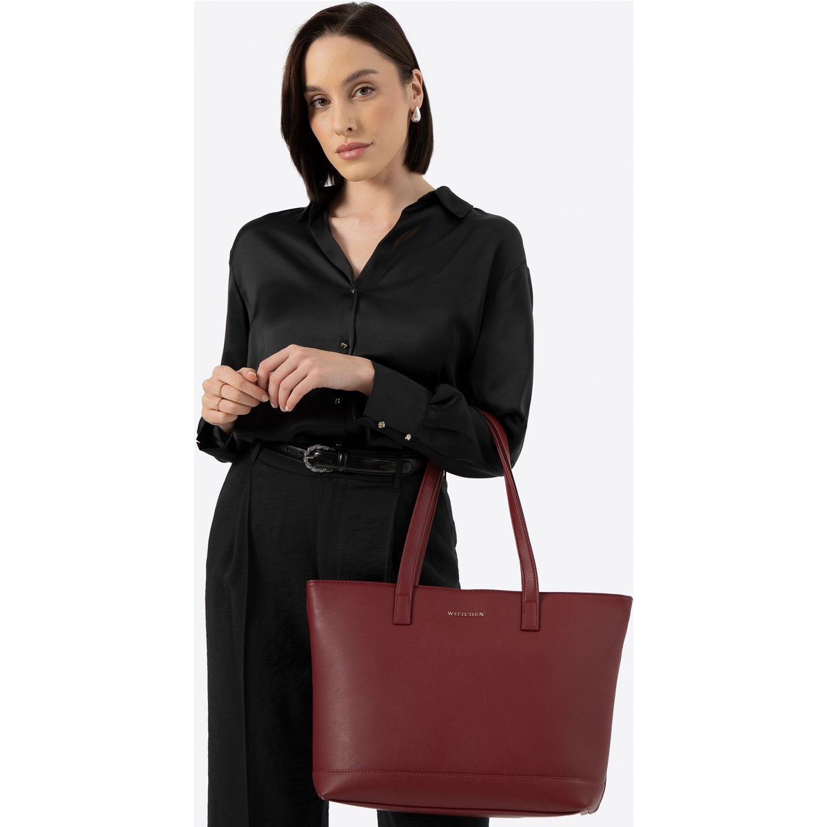 Eleganter minimalistischer Laptop-Shopper