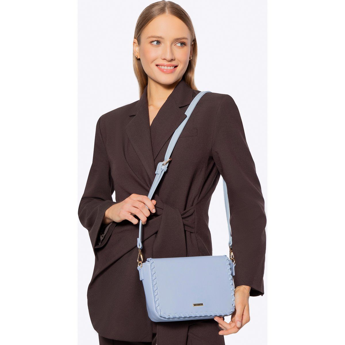 Elegante Umhängetasche mit Ziernähten