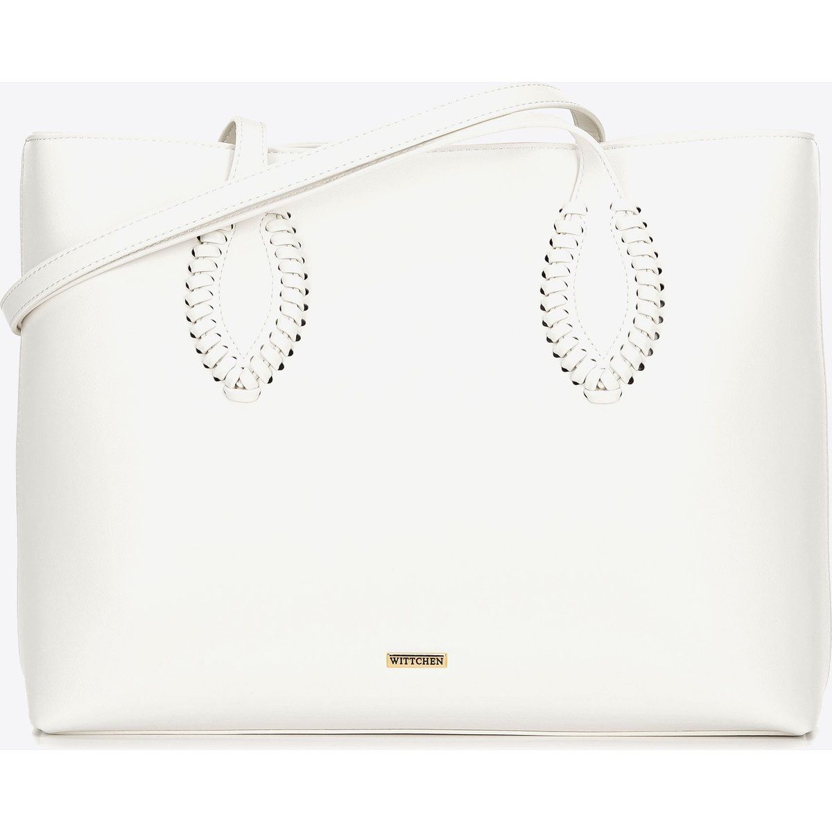 Elegante Shopper-Tasche mit Flecht-Details