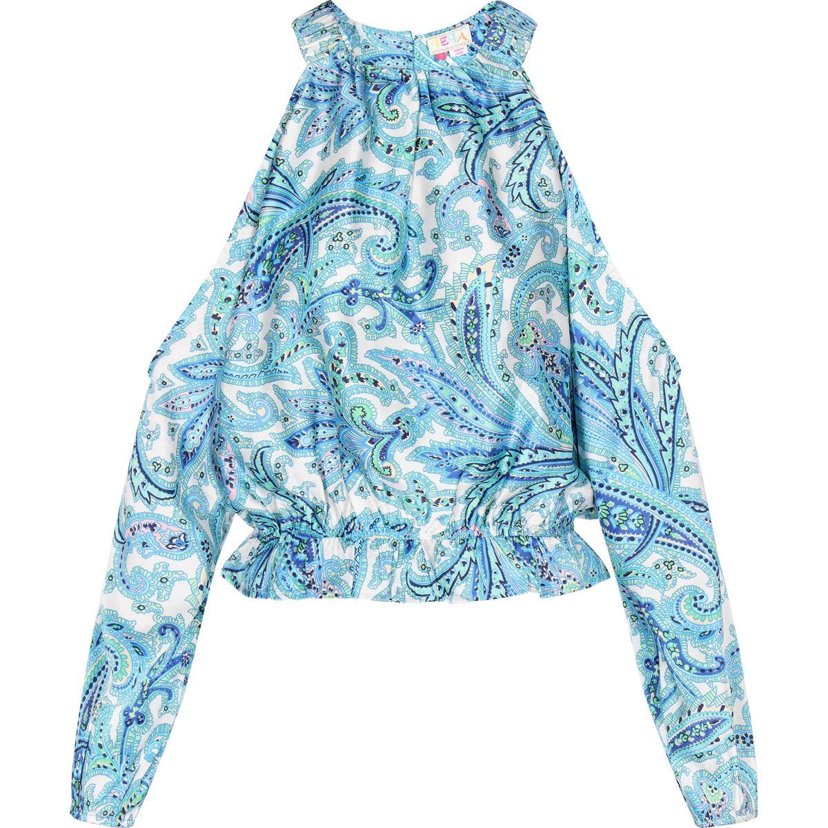 Paisley-Bluse mit Cut-outs