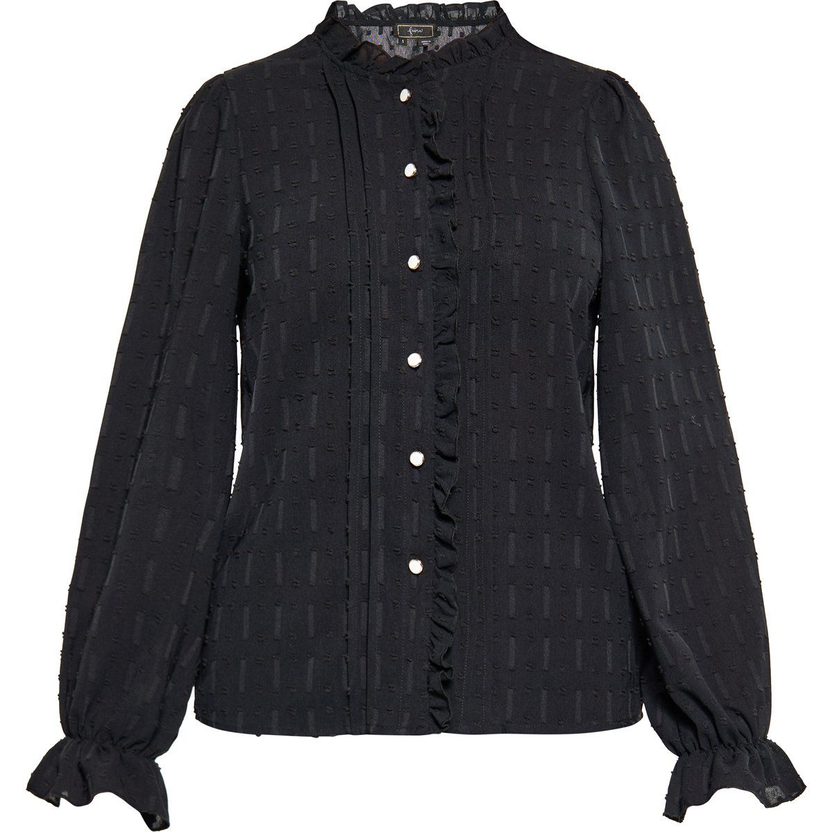 Strukturierte Bluse mit Rüschendetails