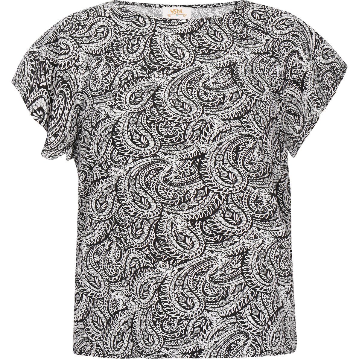 Paisley-Bluse mit Flügelärmeln