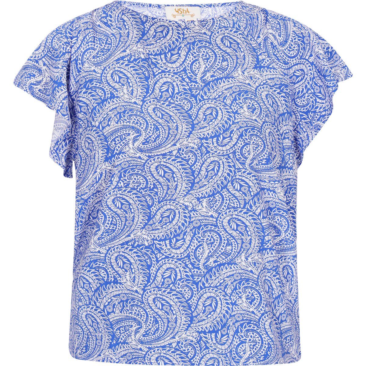 Bluse mit Paisley-Muster und Flügelärmeln