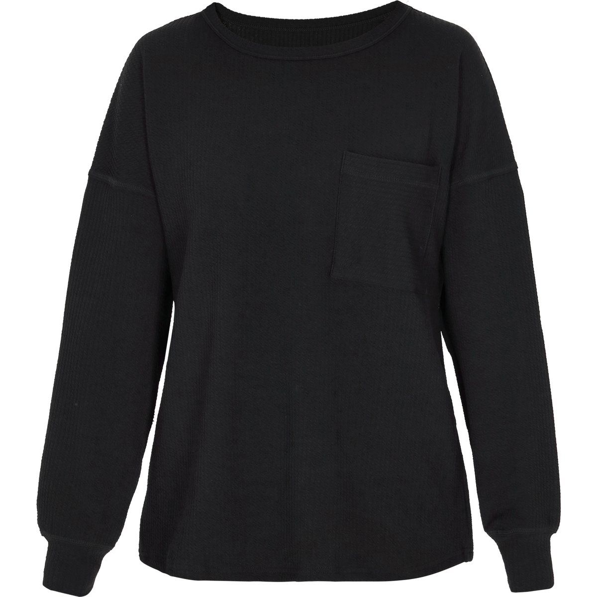 Strukturiertes Langarm-Sweatshirt mit Tasche