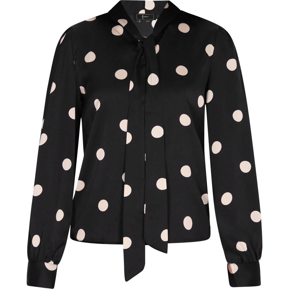 Elegante Polka-Dot-Schluppenbluse