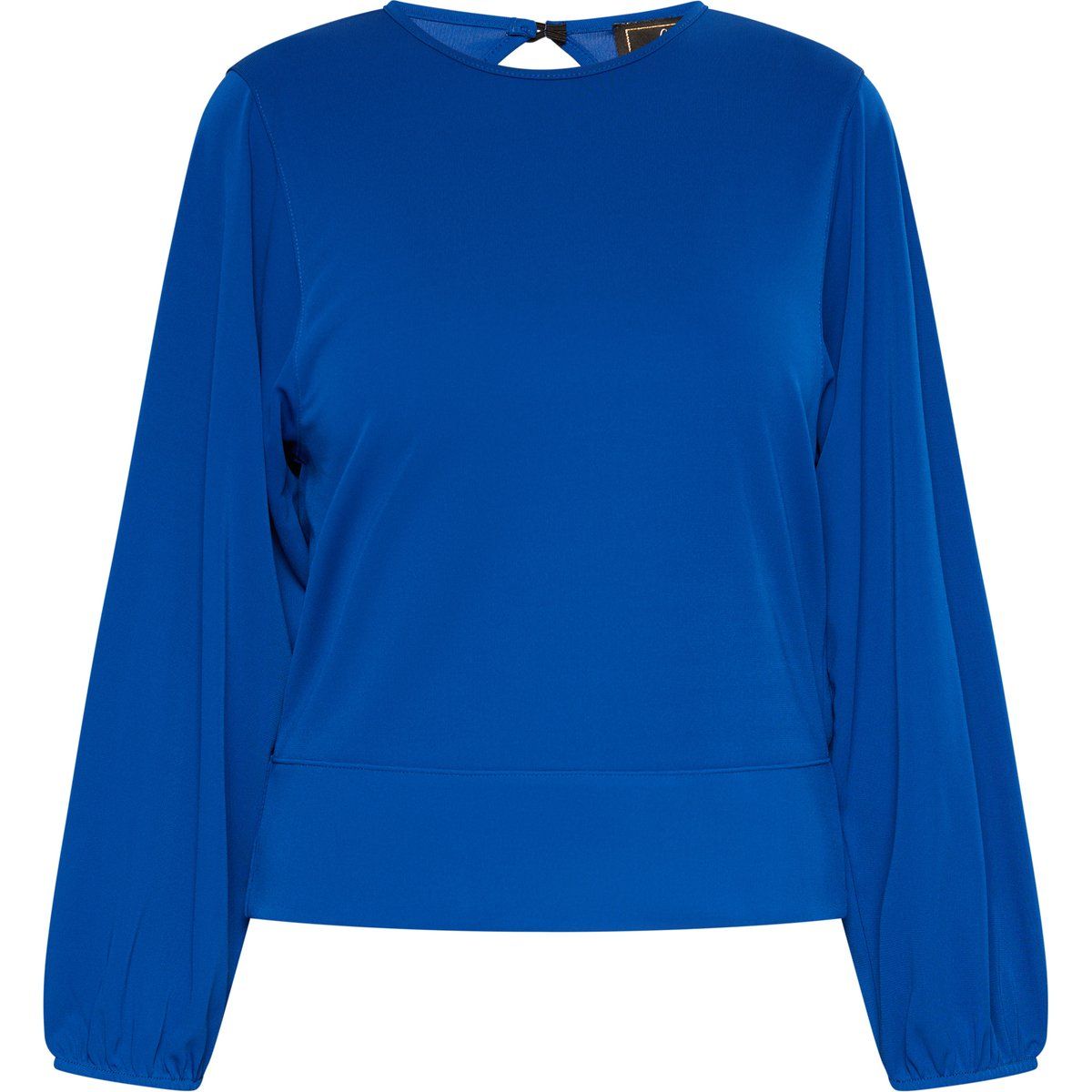Bluse mit offenem Rücken und Ballonärmeln