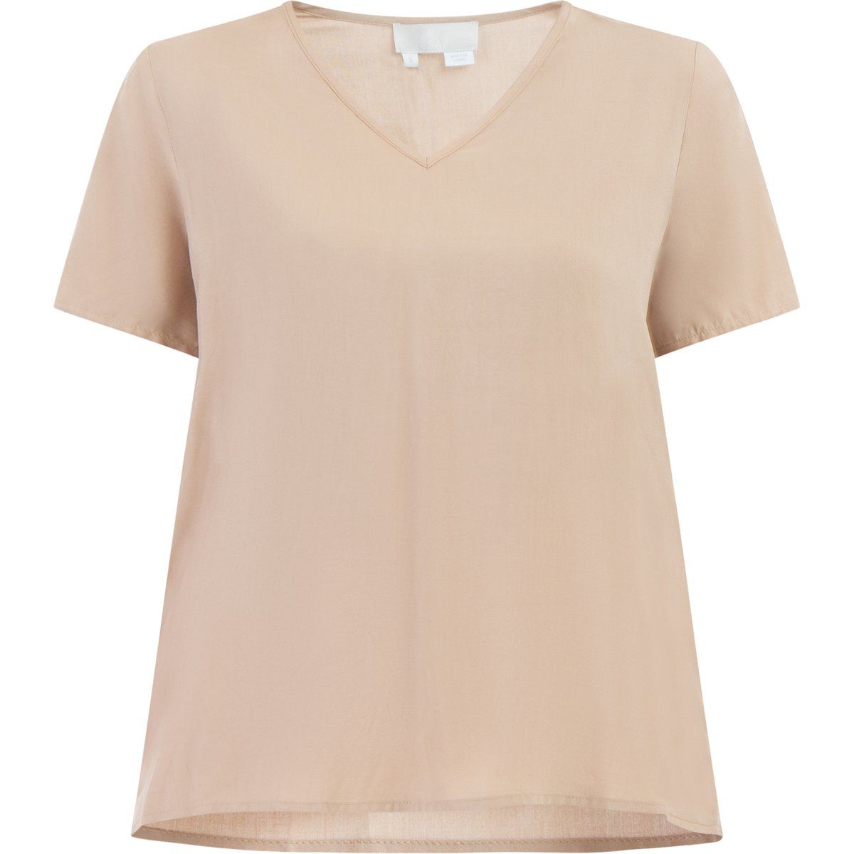 Leichte Viskose-Bluse mit V-Ausschnitt